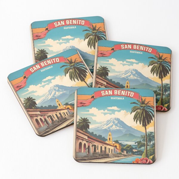 Item preview, San Benito Guatemala Vintage Poster Tourism  designed and sold by TravelersGems.