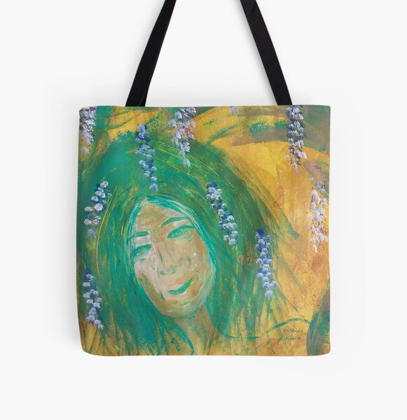 Wisteria Girl All Over Print Tote Bag