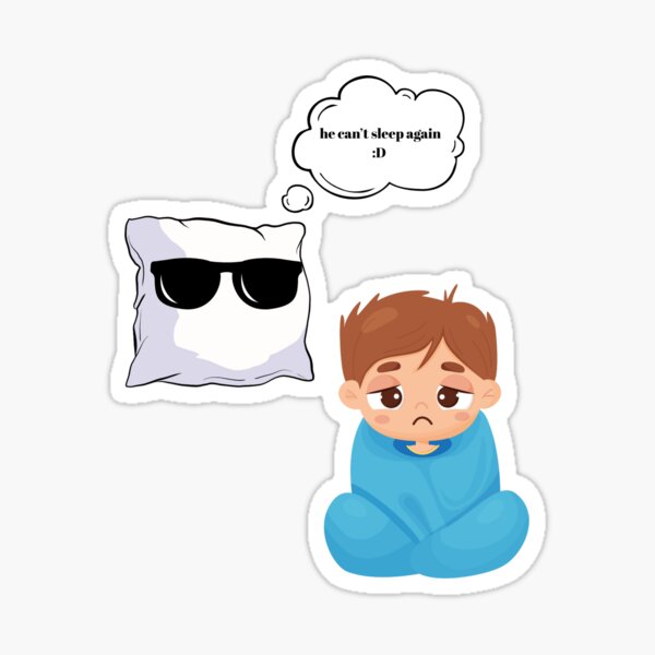 Item preview, Can’t Sleep Again – Funny Insomnia Illustration designed and sold by designer vika.