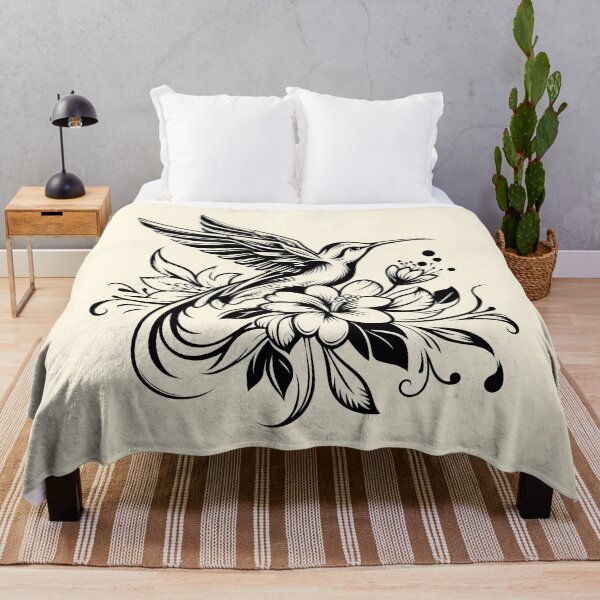 Item preview, Beautiful Abstract Hummingbird Tattoo Design designed and sold by Coffee Lifestyle.