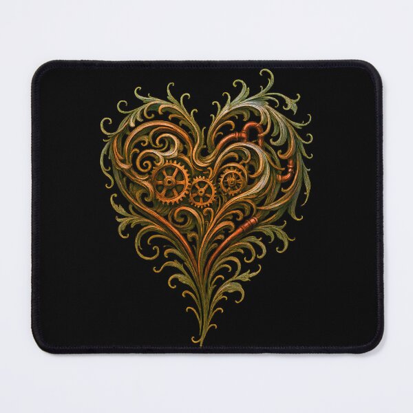 Item preview, Clockwork Romance – Ornate Steampunk Gear Heart Filigree Art designed and sold by Shoot-The-Moon.