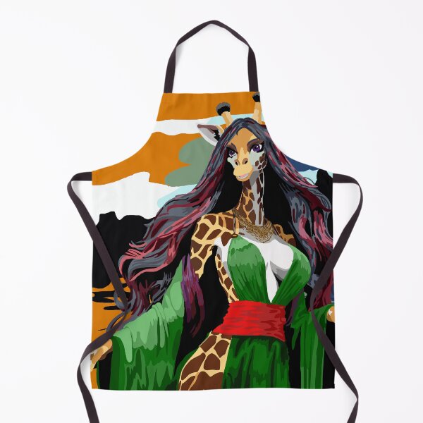 Item preview, Giraffe Woman in Green Dress, Red Sash designed and sold by KlakkDrawsStuff.