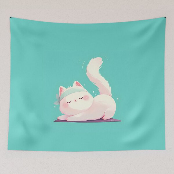 Item preview, Cute Yoga Cat – Playful & Peaceful Kitty Illustration designed and sold by Windy-market.