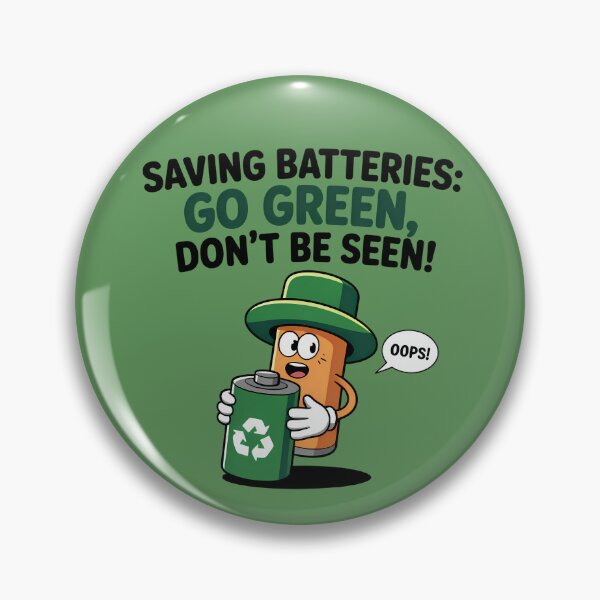 Item preview, Battery Recycling Eco-awareness Green Energy Funny Graphic designed and sold by SurrealArtSzysz.
