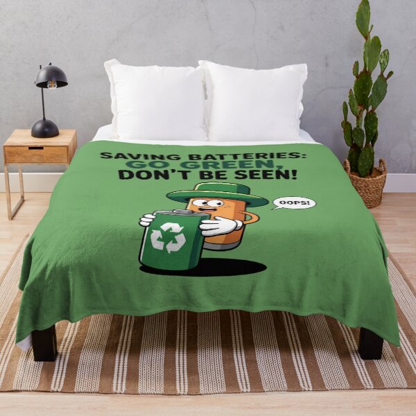 Item preview, Battery Recycling Eco-awareness Green Energy Funny Graphic designed and sold by SurrealArtSzysz.