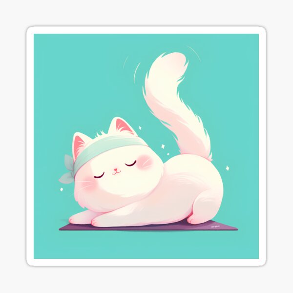 Item preview, Cute Yoga Cat – Playful & Peaceful Kitty Illustration designed and sold by Windy-market.