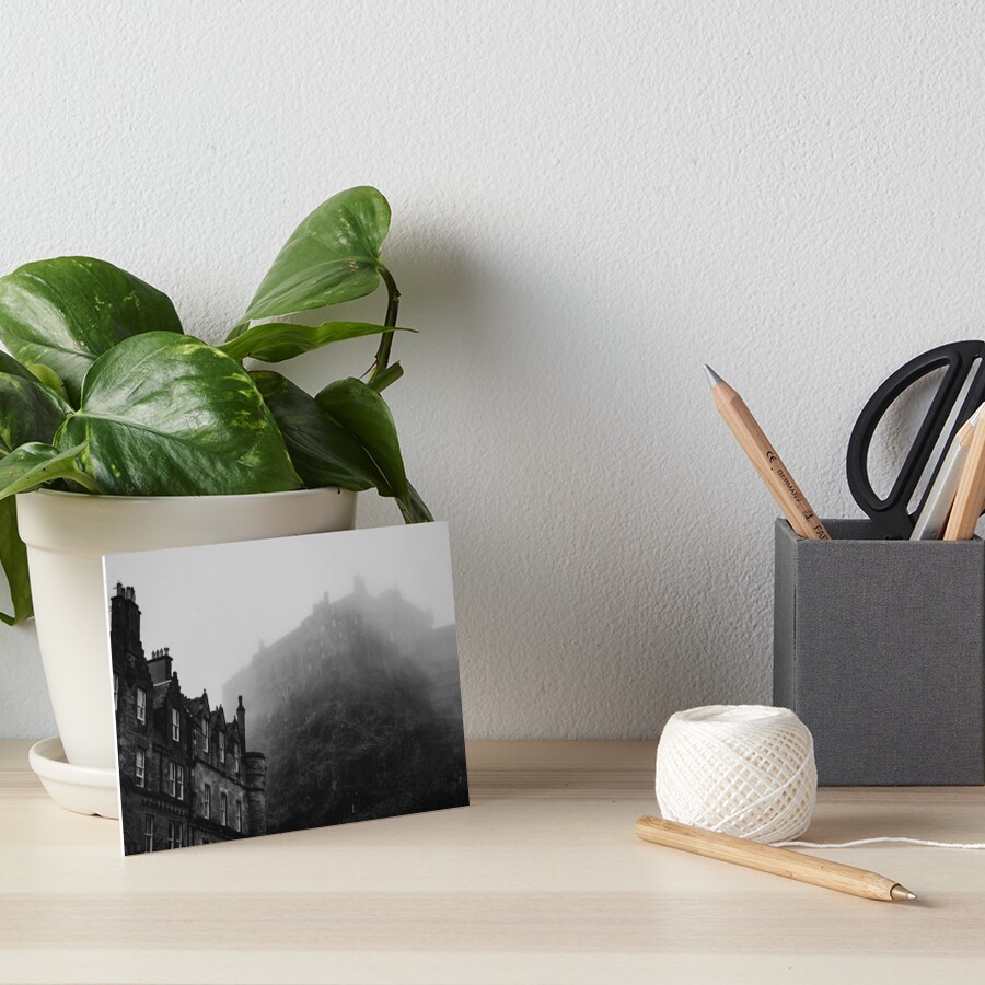 Under the Foggy Castle Art Board Print