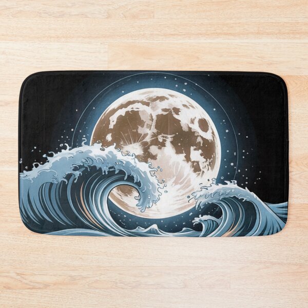 Item preview, Moon of the Tide - Ocean Waves & Starfish designed and sold by ShadowAndSlate.