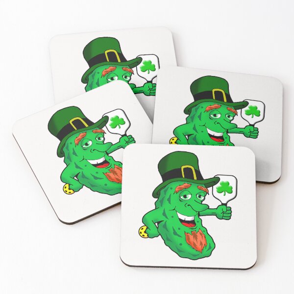 Item preview, Happy St. Patricks Pickleball Leprechaun. Cartoon Character Illustration.  designed and sold by Uncle Steve The Cartoonguy's Pickleball Madness..