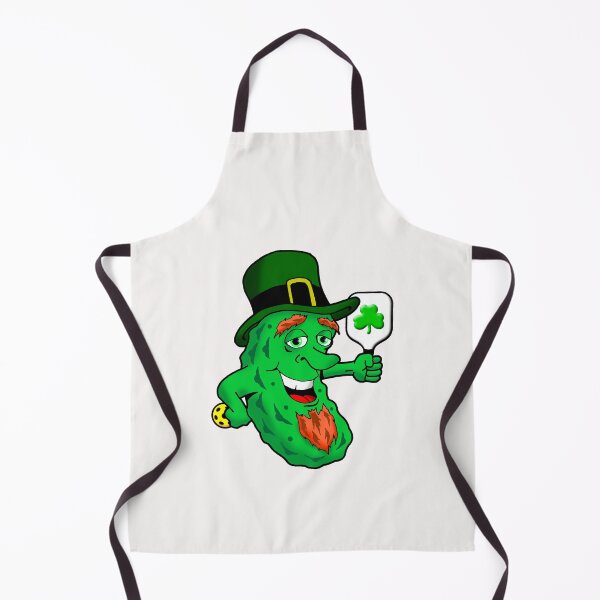 Item preview, Happy St. Patricks Pickleball Leprechaun. Cartoon Character Illustration. designed and sold by Uncle Steve The Cartoonguy's Pickleball Madness..