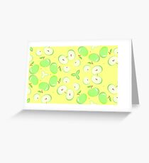 yellow vector green seamless colorful repeat pattern Greeting Card