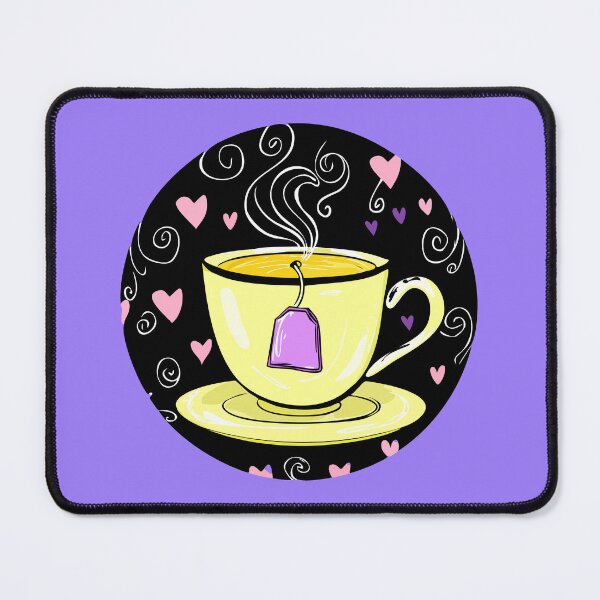 Item preview, Yellow Teacup with Hearts designed and sold by ScribbL-ScrabbL.