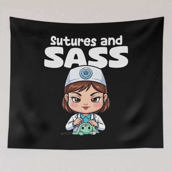 Item preview, SUTURES AND SASS - DOCTOR GIFT designed and sold by KEF Custom.