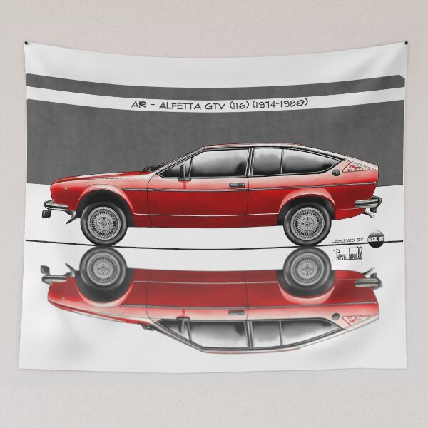 Item preview, Azaziel Original Series - Drawing of AR - Alfetta Gtv (116) in Rosso Alfa designed and sold by Azaziel.
