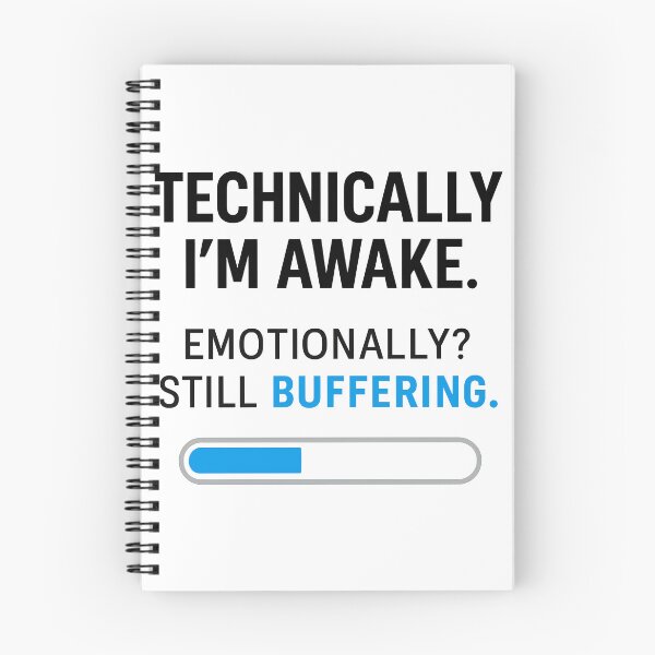 Item preview, Funny Mental Health Shirt – “Emotionally? Still Buffering.” – Blue Loading Bar T-Shirt designed and sold by TeeTimeTreasure.