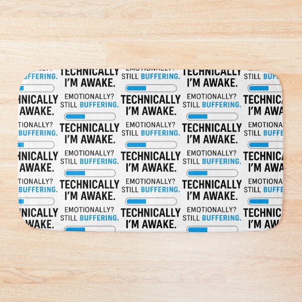 Item preview, Funny Mental Health Shirt – “Emotionally? Still Buffering.” – Blue Loading Bar T-Shirt designed and sold by TeeTimeTreasure.