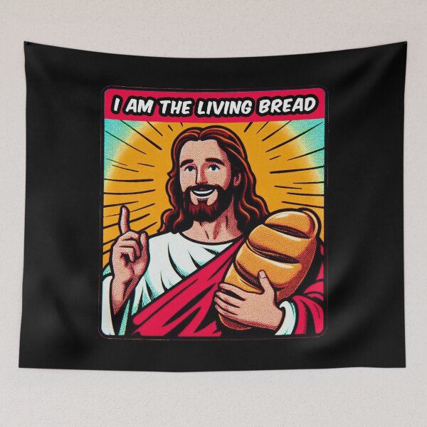 Item preview, John 6:51 I Am The Living Bread designed and sold by plushism.