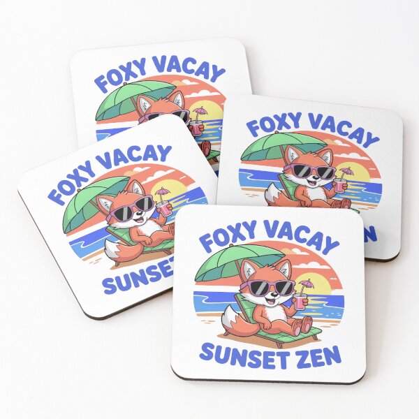 Item preview, Cute Fox Vacation Sunset Zen Beach Illustration, Summer Holiday Sublimation Design, Kawaii Animal Clipart for T-Shirt Sticker Mug designed and sold by PixelMuse2024.