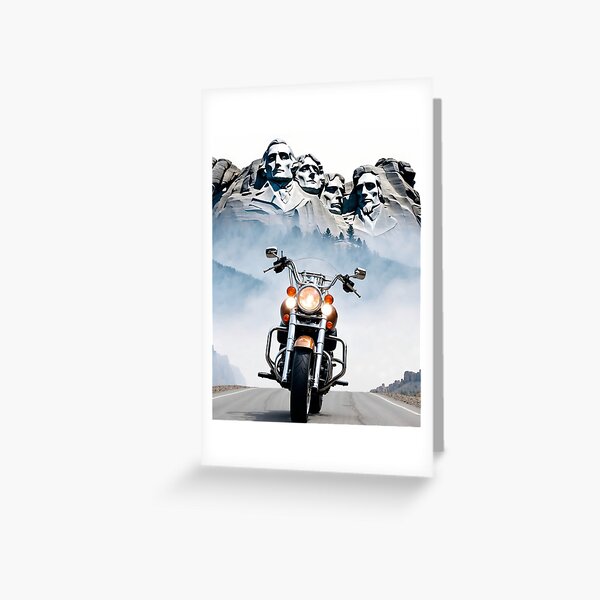 Item preview, "The American Spirit - An Epic Journey to the Heart of America" | Iconic Mount Rushmore Motorcycle Art Print designed and sold by by Gabriel Arts.