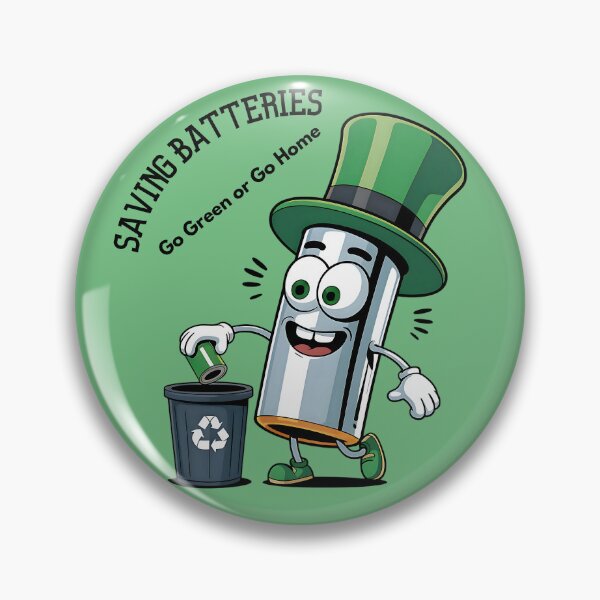 Item preview, Battery Recycling Environmental Protection Recycling Symbol Funny Battery designed and sold by SurrealArtSzysz.