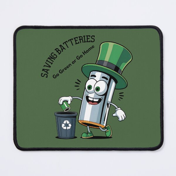 Item preview, Battery Recycling Environmental Protection Recycling Symbol Funny Battery designed and sold by SurrealArtSzysz.