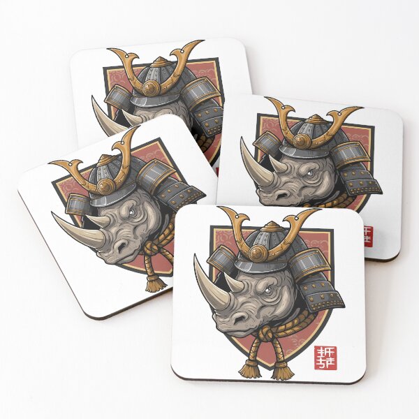 Item preview, Rhino Samurai Crest - Traditional Japanese Emblem Art designed and sold by k3rstman1.