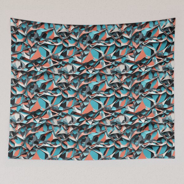 Item preview, "NeoFlora Grid" – Seamless Futurist Pattern designed and sold by SketchNStyle.