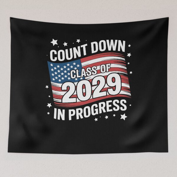 Item preview, Class Of 2029 Count Down 8th Grade Graduation American Flag designed and sold by 07Art.