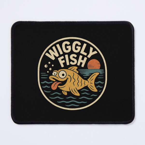 Item preview, Wiggly Fish – Sea Sunset Panic designed and sold by ALITOPRINCE.