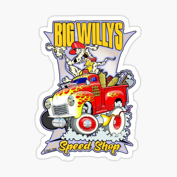 Aperçu de l'œuvre Grand camion de pompiers Willys Chevy créée et vendue par FlyballStudio.