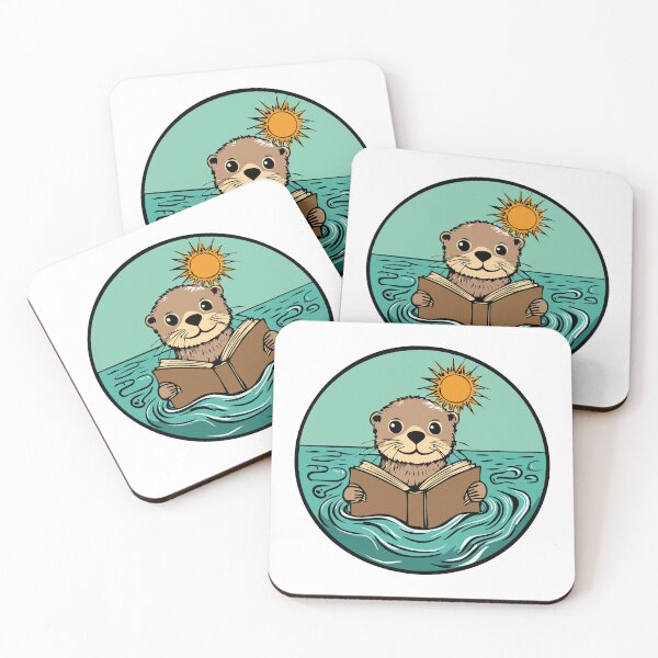Item preview, Sea Otter Reading a Book in the Sun designed and sold by ScribbL-ScrabbL.