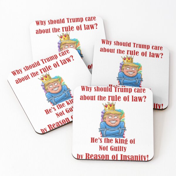 Item preview, Rule of Law Insanity No Kings Trump Protest Flair designed and sold by ProtestThreads.