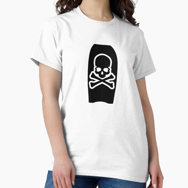 Item preview, Bodyboarding Pirate Skull and Cross Bones T-shirt Sticker design designed and sold by Design--Spore.