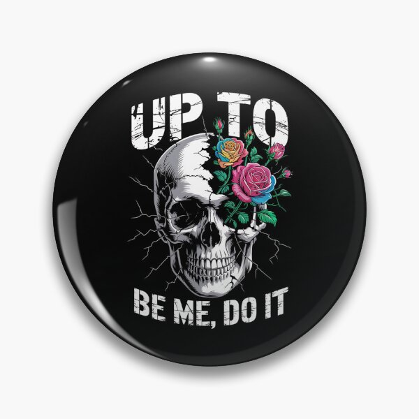 Item preview, Rebel Skull and Roses Cracked Head Quote Design – Be Me, Do It designed and sold by Taans-Creation.