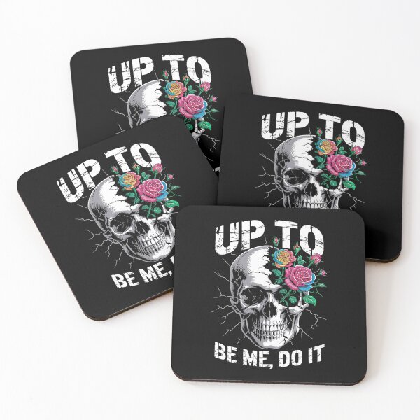 Item preview, Rebel Skull and Roses Cracked Head Quote Design – Be Me, Do It designed and sold by Taans-Creation.