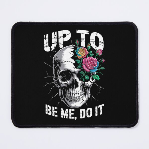 Item preview, Rebel Skull and Roses Cracked Head Quote Design – Be Me, Do It designed and sold by Taans-Creation.