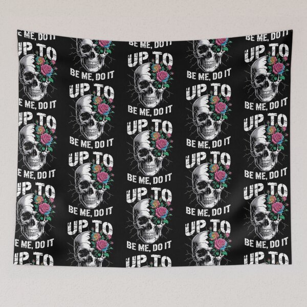 Item preview, Rebel Skull and Roses Cracked Head Quote Design – Be Me, Do It designed and sold by Taans-Creation.