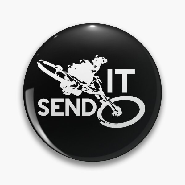 Item preview, Send It Downhill Mountain biking (white) designed and sold by Design--Spore.