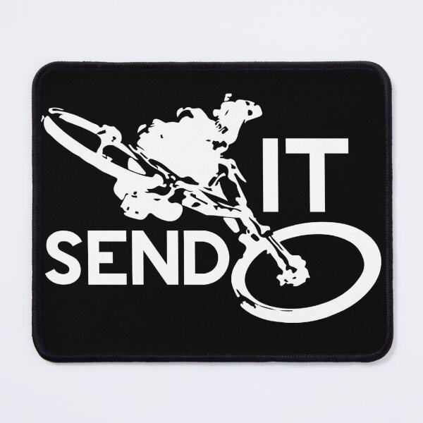Item preview, Send It Downhill Mountain biking (white) designed and sold by Design--Spore.