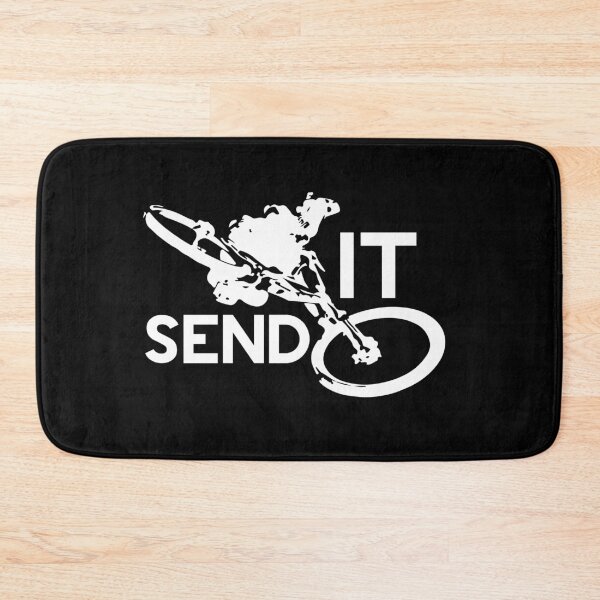 Item preview, Send It Downhill Mountain biking (white) designed and sold by Design--Spore.
