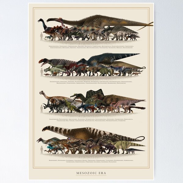Item preview, Mesozoic Era - Size Chart designed and sold by Emily Higgs Art.