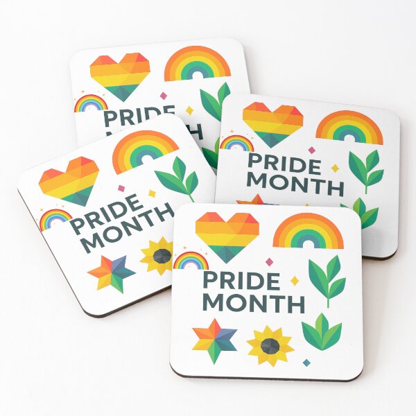 Item preview, Minimalist Pride Shapes Soft Rainbow Geometric designed and sold by PrismWild.