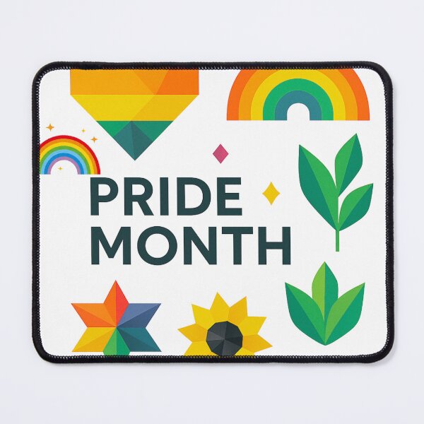 Item preview, Minimalist Pride Shapes Soft Rainbow Geometric designed and sold by PrismWild.