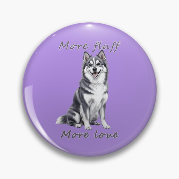 Item preview, More Fluff, More Love – Finnish Lapphund Charm designed and sold by Pawtraitvibes.