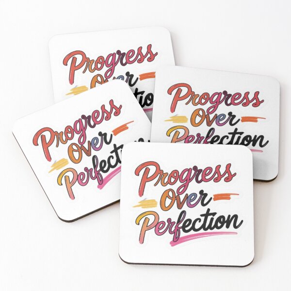 Item preview, Progress over perfection design designed and sold by Motivated Sensei.
