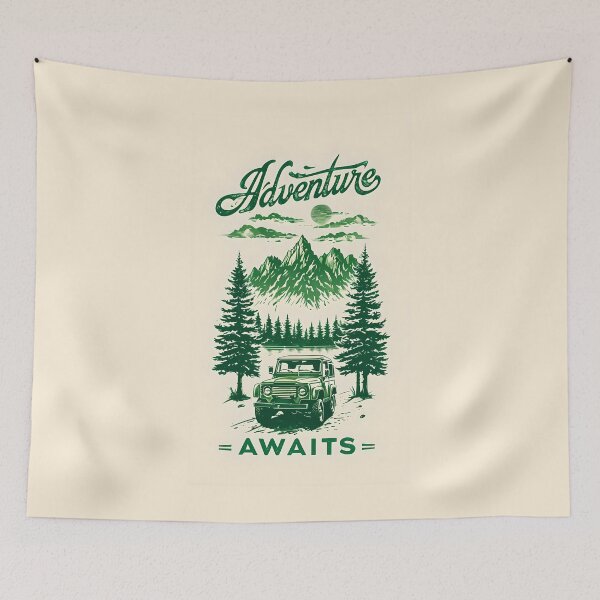 Item preview, Adventure Awaits Vintage Poster designed and sold by SapphireBison.