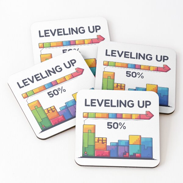 Item preview, “Leveling Up – 50%” Gamer Progress Pixel Tee designed and sold by KR3PT.