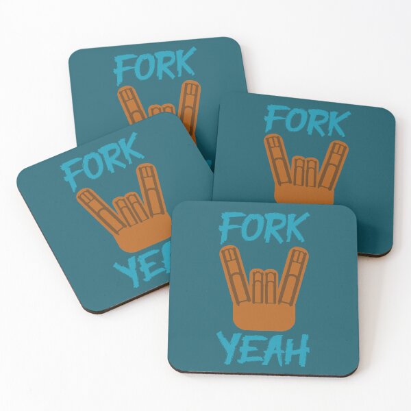 Item preview, FORK YEAH!!! MTB Mountain Biking Pun Downhill designed and sold by Design--Spore.