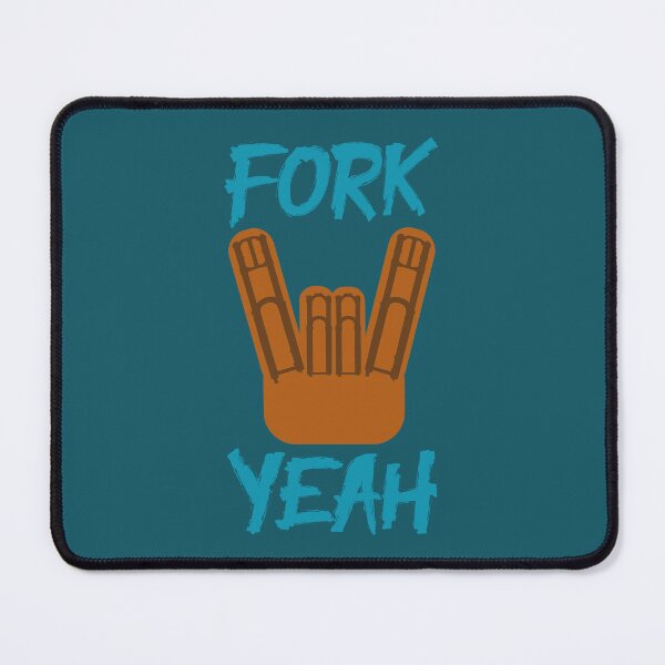 Item preview, FORK YEAH!!! MTB Mountain Biking Pun Downhill designed and sold by Design--Spore.