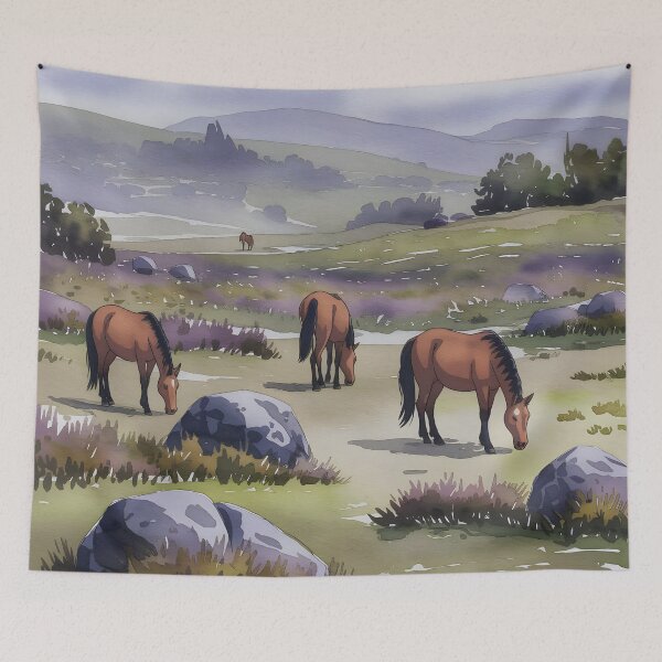 Item preview, Dartmoor Ponies: Grazing on Devon’s Open Moor designed and sold by LSVart.